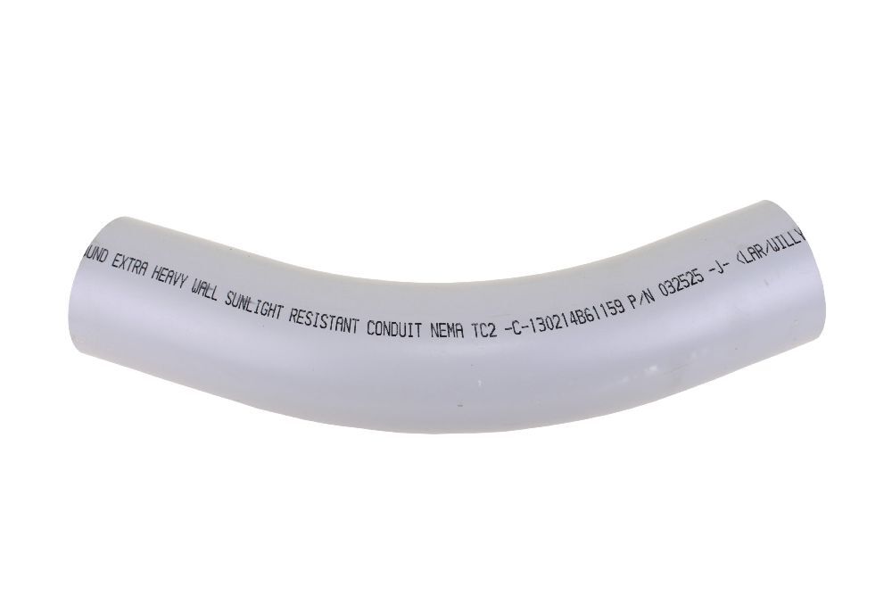 068816 Scepter Spigot Standard Radius Conduit Elbow, 2-1/2 in Trade, 45 deg, PVC