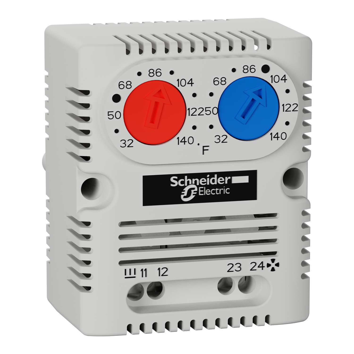 NSYCCOTHDF ClimaSys Double Thermostat, 250 V AC, 32 to 140 deg F Setting, 1NO-1NC Contact, Clip Mount