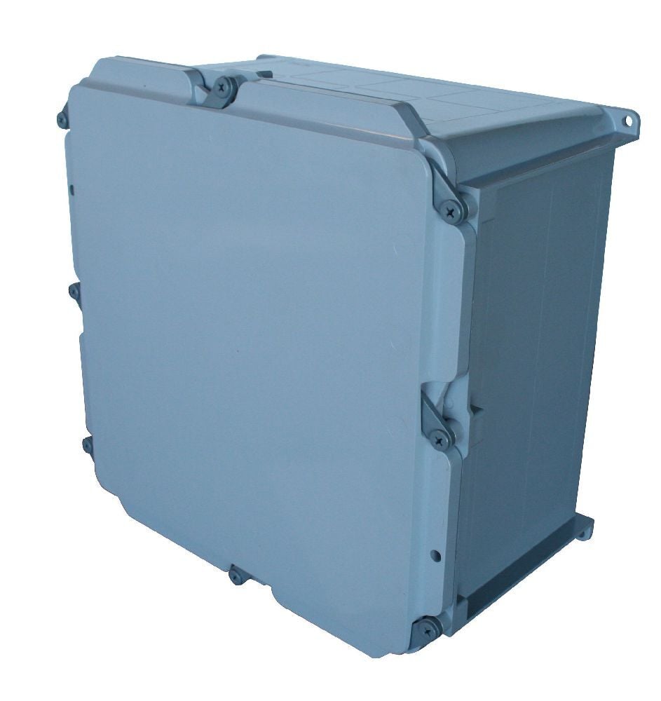 277011 Scepter Junction Box, 14 in H x 14 in W x 8 in D, Flat/Unobstructed Hinged Cover, NEMA 1/2/3R/4/4X/12/13 NEMA Rating, PVC