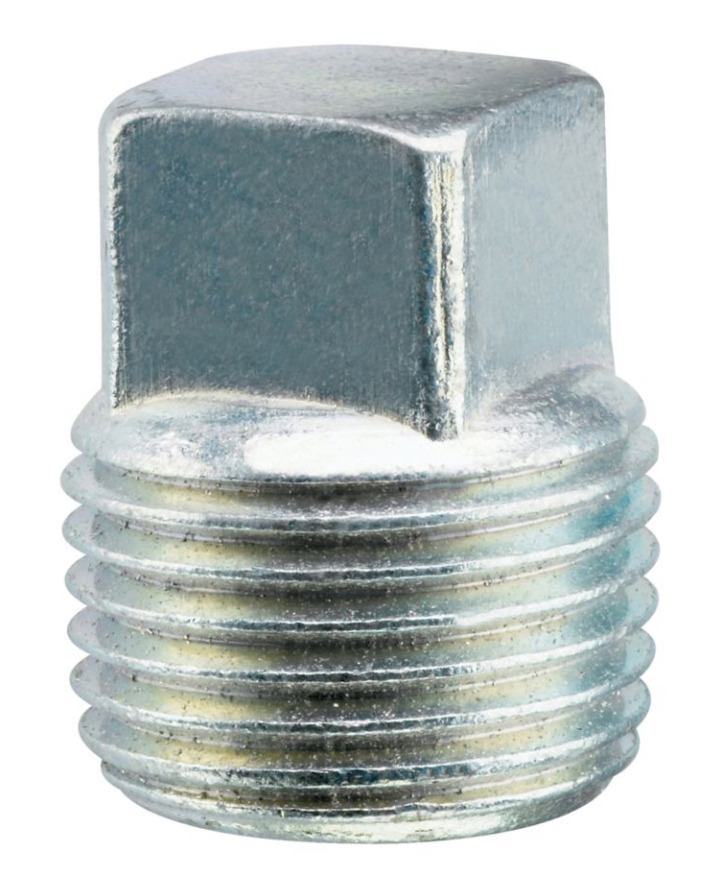 PLG95M Square Head Conduit Hub Plug, 3-1/2 in, For Use With Threaded IMC/Rigid Conduit Hub, Cast Iron, Chromate Treated Electro-Galvanized