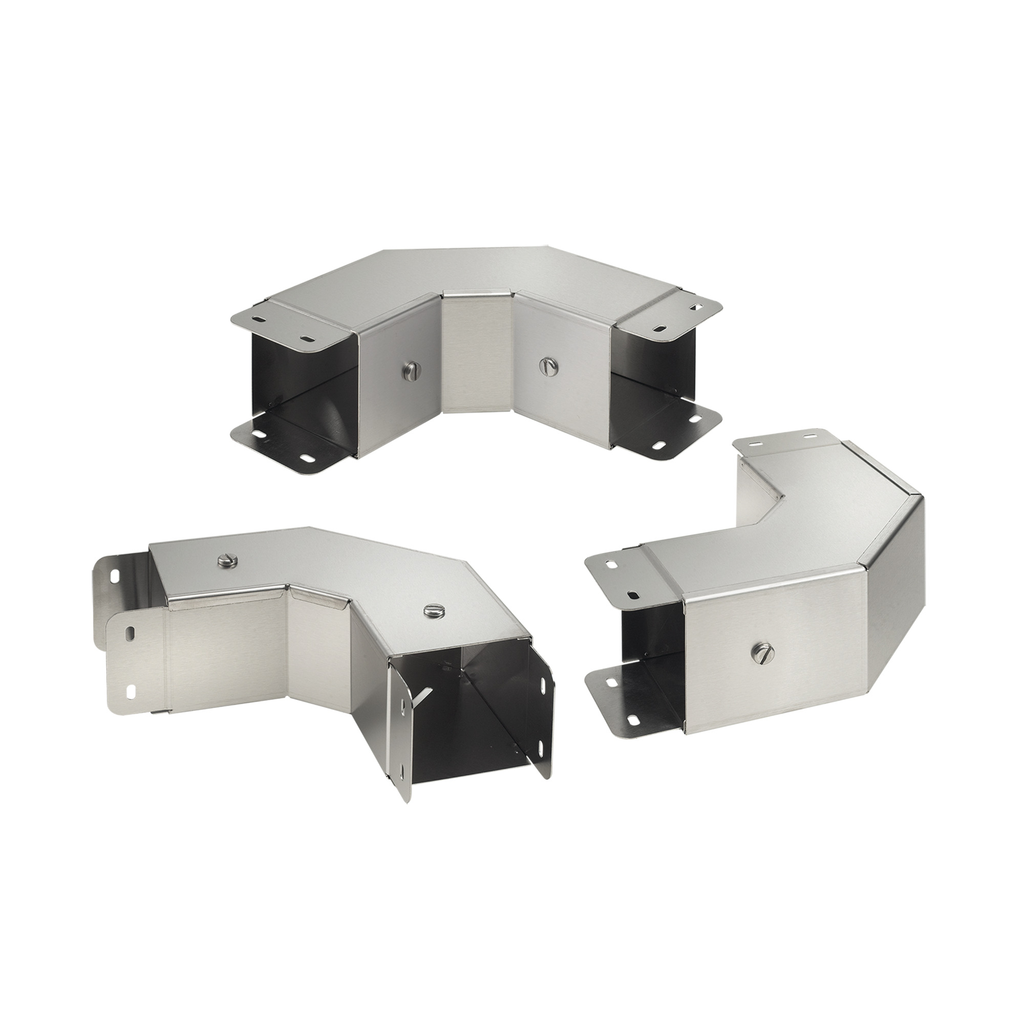 CT66EFC90SS Clean Tray Front Cover Elbow, 6 in W Tray, 90 deg, Stainless Steel