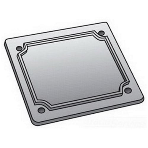FS2BC Flat Weatherproof Device Box Cover, 5.4 in L x 5.4 in W x 0.66 in D, Blank Cover, Iron