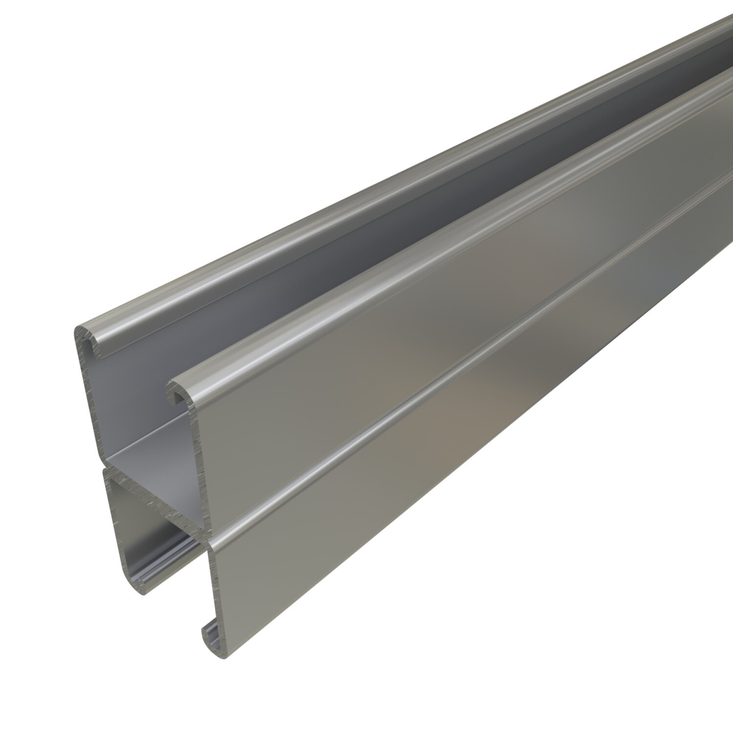P1001-10PL P1000 Back to Back Solid Channel, 10 ft L 1-5/8 in W 3-1/4 in D 12 ga THK, Low Carbon Steel, Plain, Domestic