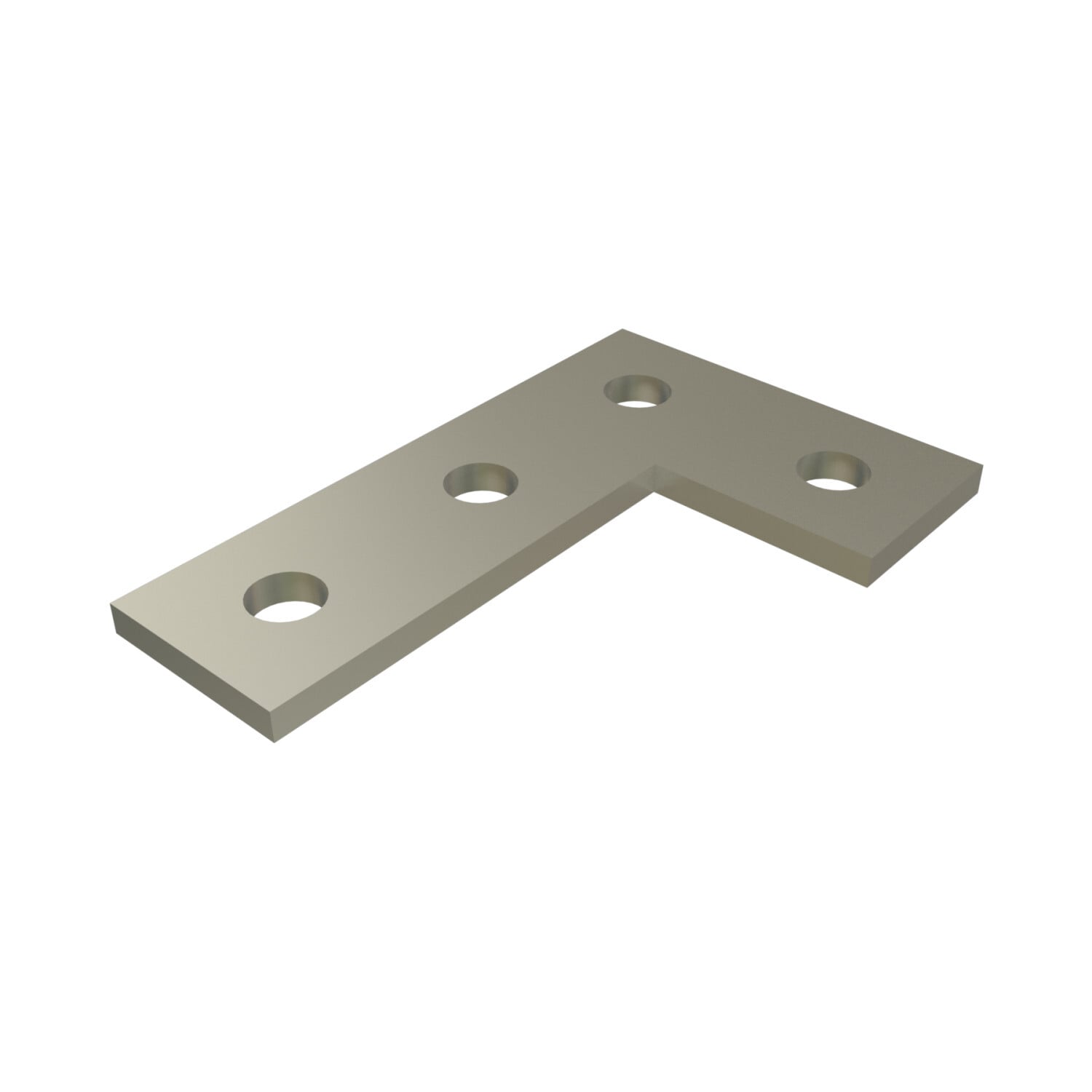 P1380A-SS Channel Flat Plate Fitting, 4 Holes, 5-3/8 in L x 1-5/8 in W x 1/4 in THK, HRPO Steel