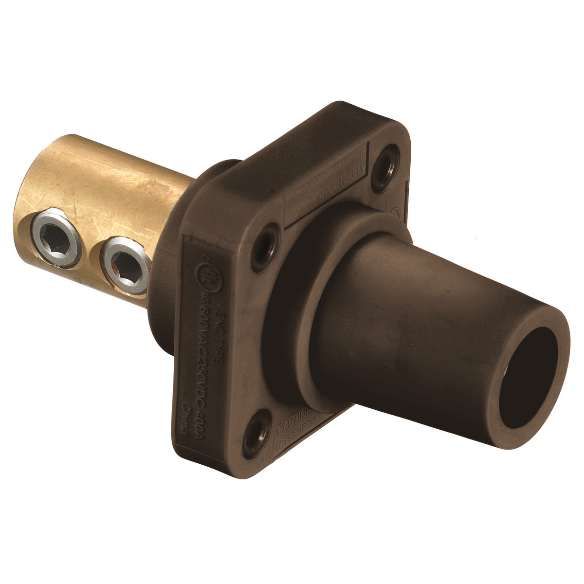 HBLFRBN 16 Series 1-Pole Female Straight Single Pole Receptacle, 600 V AC/250 V DC, 400 A, 4 to 4/0 AWG Wire, Screw Terminal Connection