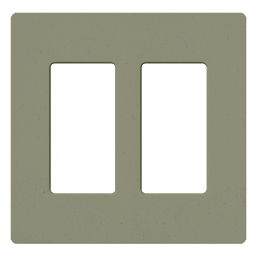 SC-2-GB Claro Designer Style Screwless Standard Wall Plate, 2 Gangs, 4.75 in W x 4.69 in H, Plastic, Greenbriar