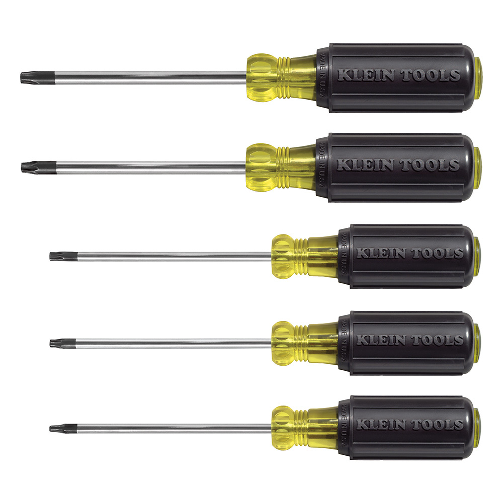 19555 Cushion-Grip Torx Screwdriver Set, 5 Pieces, Steel, Polished Chrome