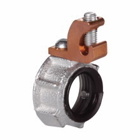 Eaton Crouse-Hinds series HGLL grounding bushing, Rigid/IMC, Copper lug, #4-14 AWG, Malleable iron, 150C, Threaded, 3/4"