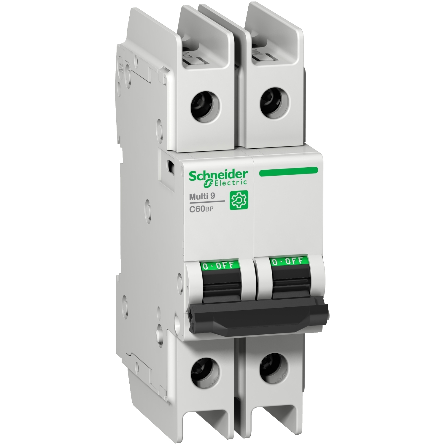 M9F42205 C60BP Multi-Standard Miniature Circuit Breaker, 240/415/440 V AC, 5 A, 10 kA Interrupt, 2 Poles, Thermal Magnetic Trip