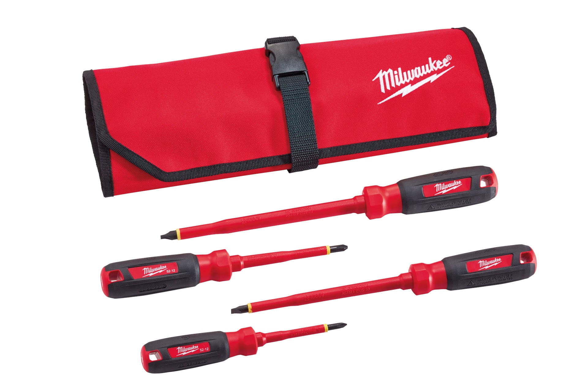 48-22-2204 Screwdriver Set, 4 Pieces, Polycarbonate Handle/Steel Shank