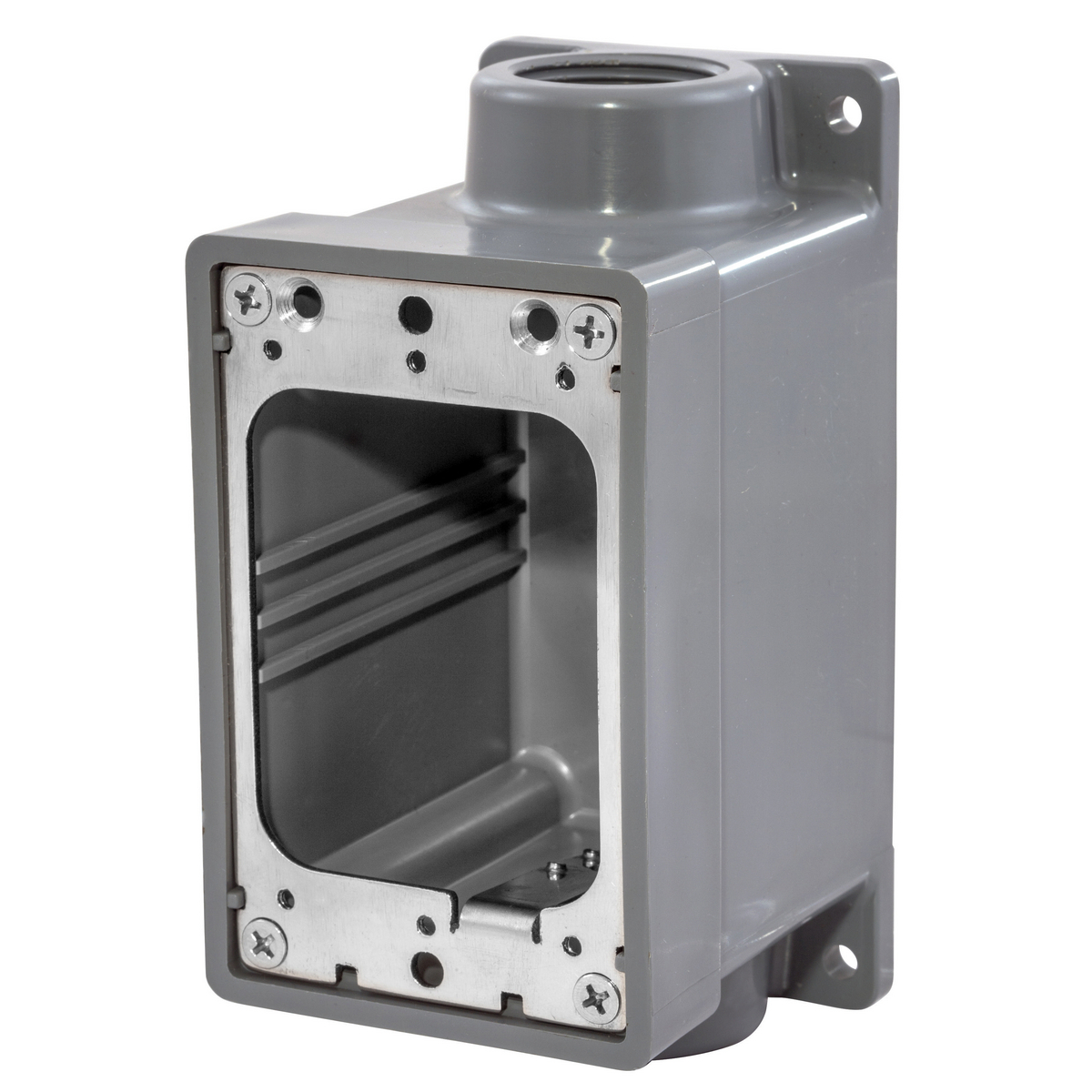 HBL6083 Non-Metallic Standard Watertight Molded FD Box, 22 cu-in Capacity, 1 Outlets