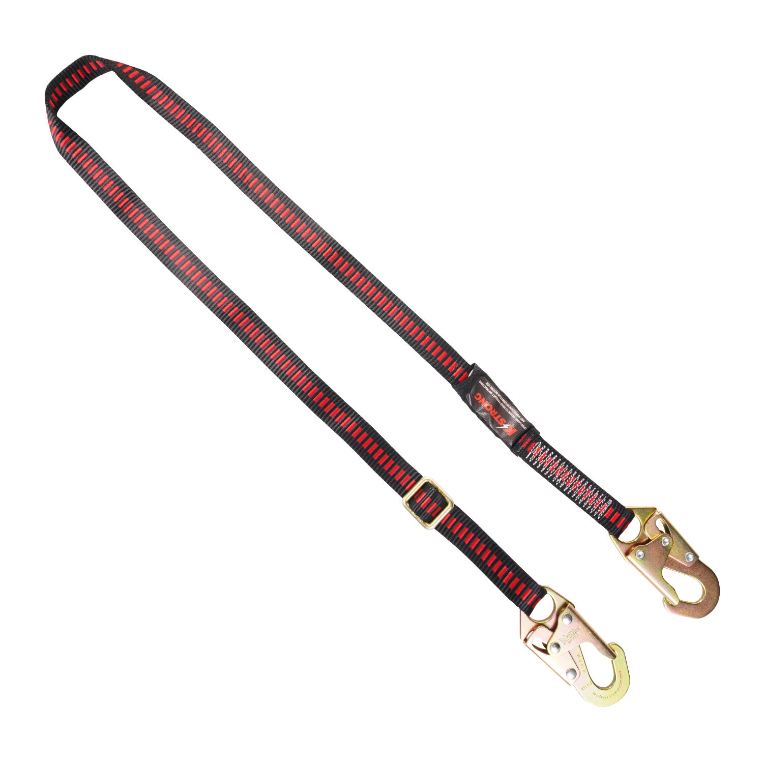 4.5 - 6 ft. Adjustable Work Positioning Lanyard with snap hooks (ANSI)