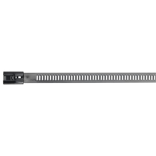 TYS12-280C Ty-Rap Cable Tie, 11.8 in L x 0.285 in W x 0.02 in THK, 316 Stainless Steel, Black