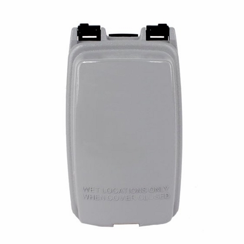 WP1000GC Heavy Duty Non-Metallic Weatherproof While-In-Use Cover, 139.7 mm L x 96.8 mm W x 2-1/4 in D, Receptacle Cover, Polycarbonate