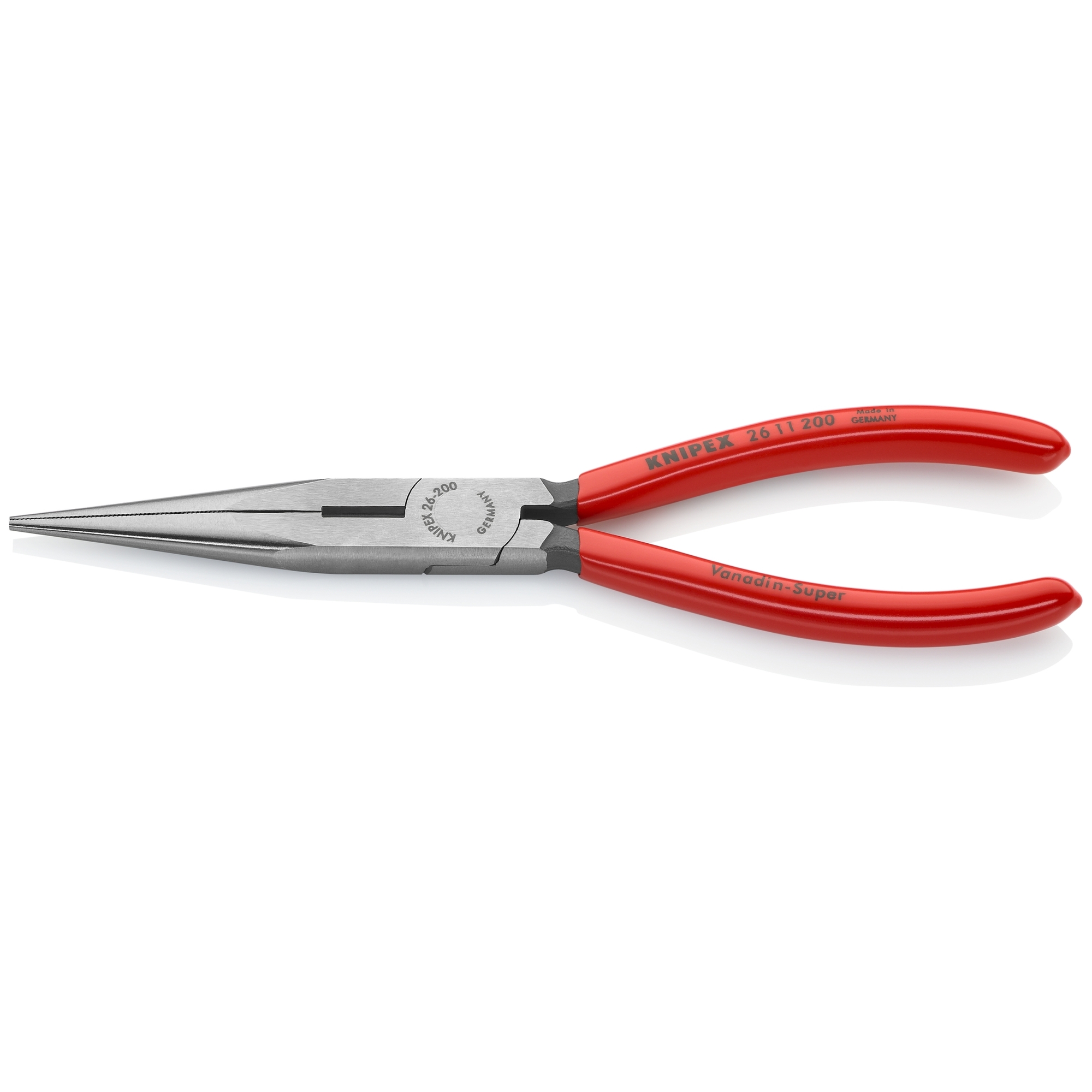 Long Nose Pliers with Cutter and 12 AWG Stripping Hole, 8 in., Plastic Coating