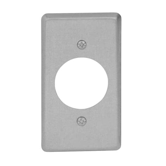 58-C-4 Steel City Utility Outlet Box Cover, 1-19/32 in Dia, 4 in L x 2-1/8 in W, Steel