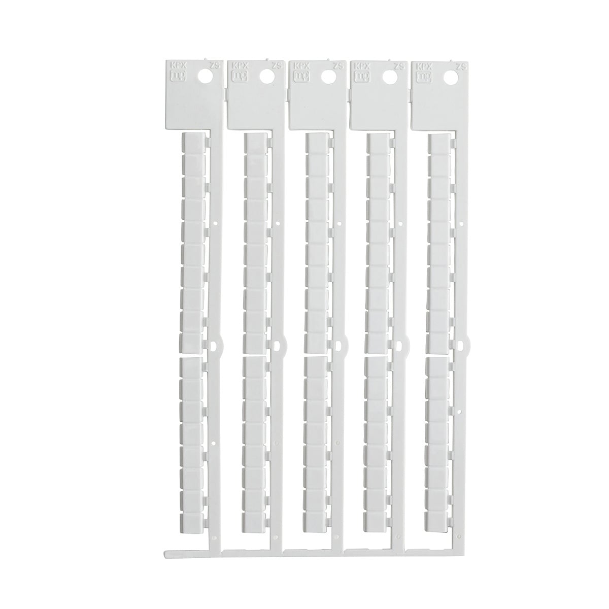 SA1228 Flame-Retardant Flat Terminal Block Tag, 6 mm W, B-236 Polycarbonate, White