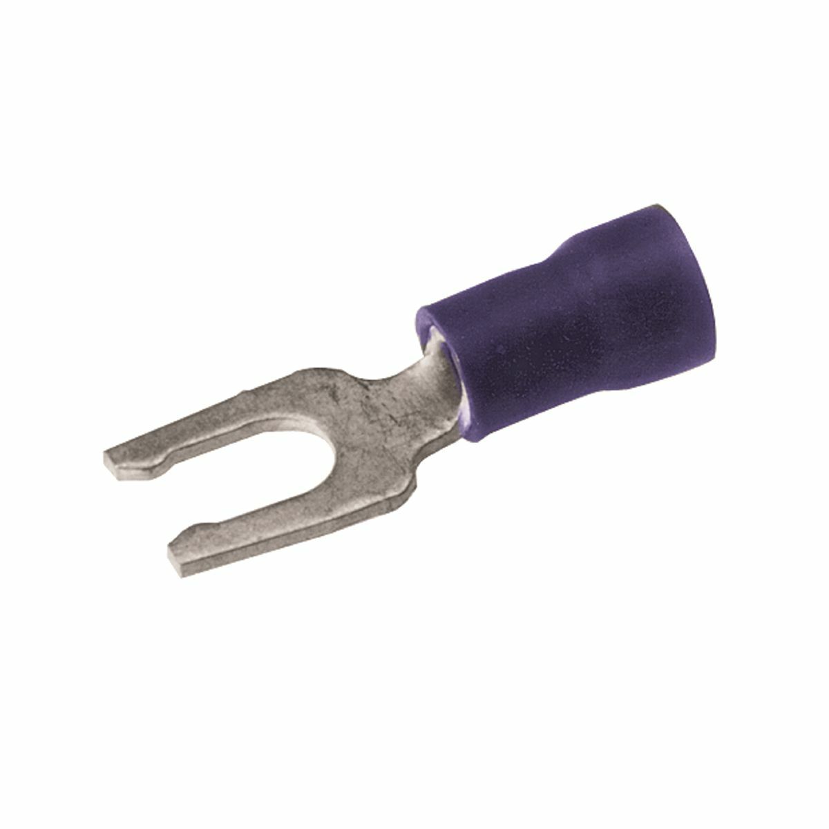 TN146LF Type TN Fork Terminal, 16 to 14 AWG Conductor, 0.93 in L, Seam Barrel, Copper, Blue