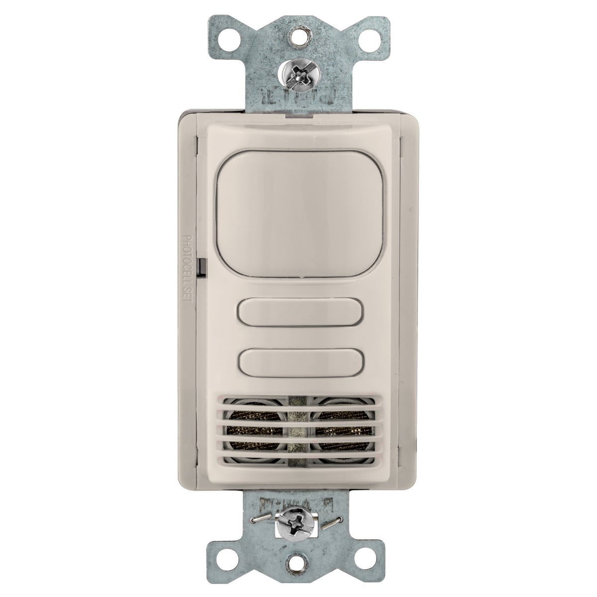 AD2000LA22 2-Button 2-Circuit Wall Switch Sensor, 120/277 VAC, Occupancy/Vacancy/Passive Infrared/Ultrasonic Sensor, 1000 sq-ft Coverage
