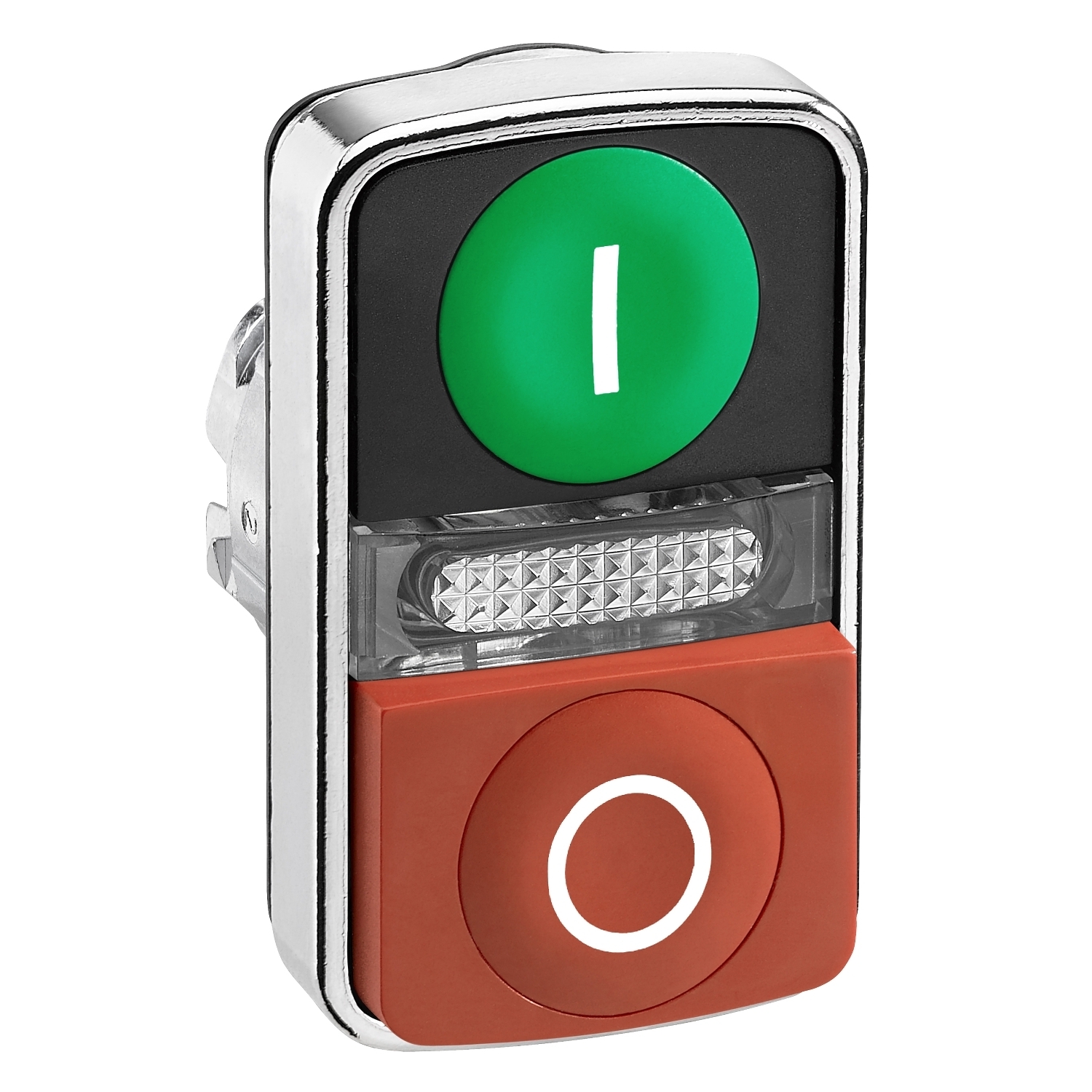 ZB4BW7L3741 Double Head Illuminated Pushbutton Operator, 22 mm, Flush Operator, Momentary Contact, Green/Red