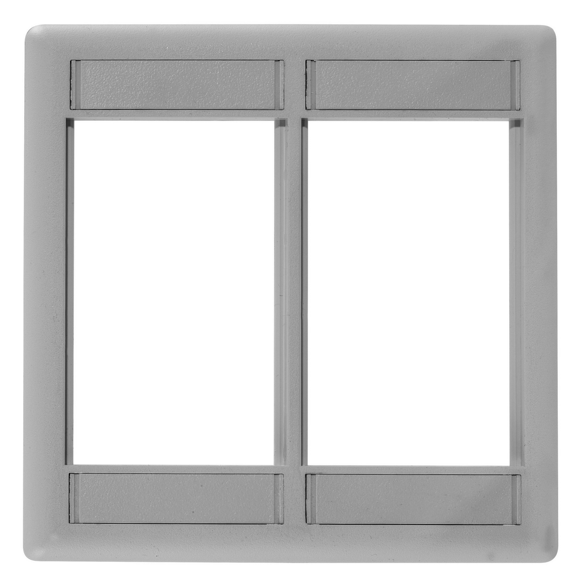 IMF2GY Modular Plate Frame, 2 Gangs, 12 Ports, ABS, Gray, For Use With iSTATION 6-Unit Modules
