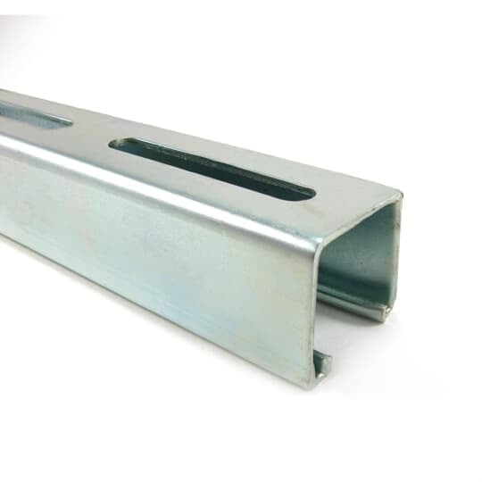 A1200S-20GR Superstrut A Series Slotted Channel, 20 ft L 1-5/8 in W 1-5/8 in D 12 ga THK, Steel, Urethane Powder Coated, Domestic