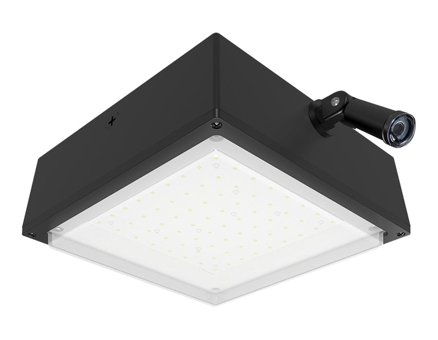 VANLED20YFR/PCS Canopy Lighting With 120 V AC Swivel Photocell, On/Off Driver, 22 W Fixture, 120/208/240/277 V AC, Bronze Housing