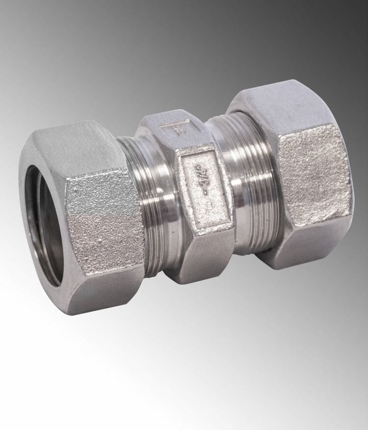 S22000MC00 Compression Male Conduit Connector, 2 in Trade, For Use With EMT Conduits, 316 Stainless Steel, #4 Polished