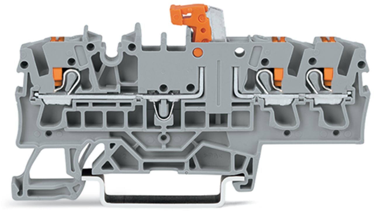 2202-1771 Operating Tool Test Terminal Block, 400 V, 16 A, 22 to 12 AWG Wire, 1 Poles, DIN Rail Mount
