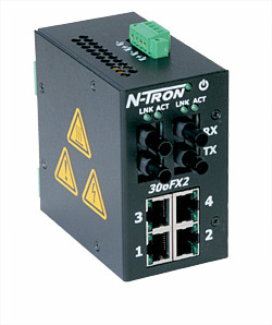 306FX2 Unmanaged industrial Ethernet Switch, ST 2km
