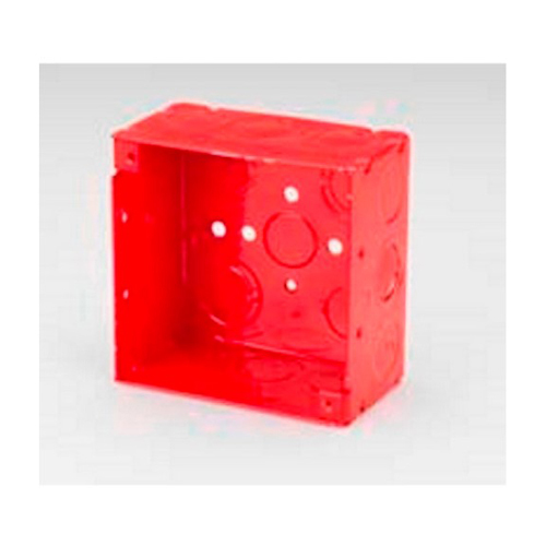 FA-401 Bridgeport Deep Welded Fire Alarm Box, Steel, 30.3 cu-in Capacity, 2 Gangs, 17 Knockouts, 4 in L x 4 in W x 2-1/8 in D