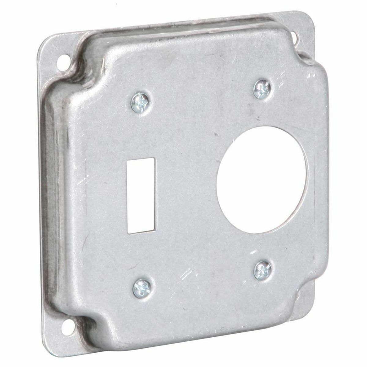 805C Square Exposed Work Cover, 4.19 in L x 4.19 in W x 1/2 in D, Steel
