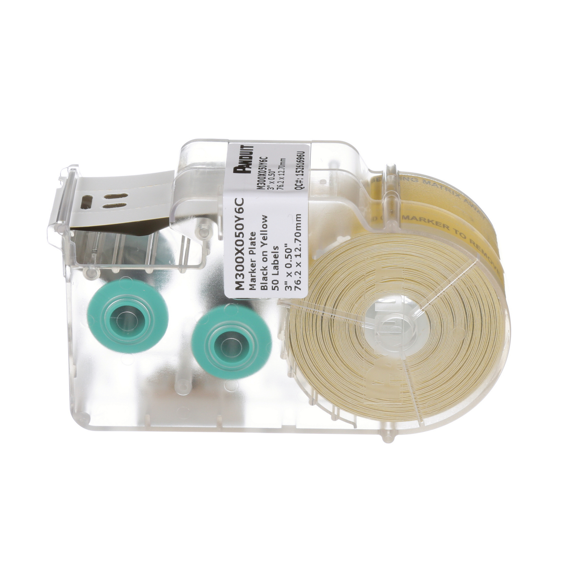 M300X050Y6C P1 Marker Plate, 1/2 in OAL, Polyester, Yellow