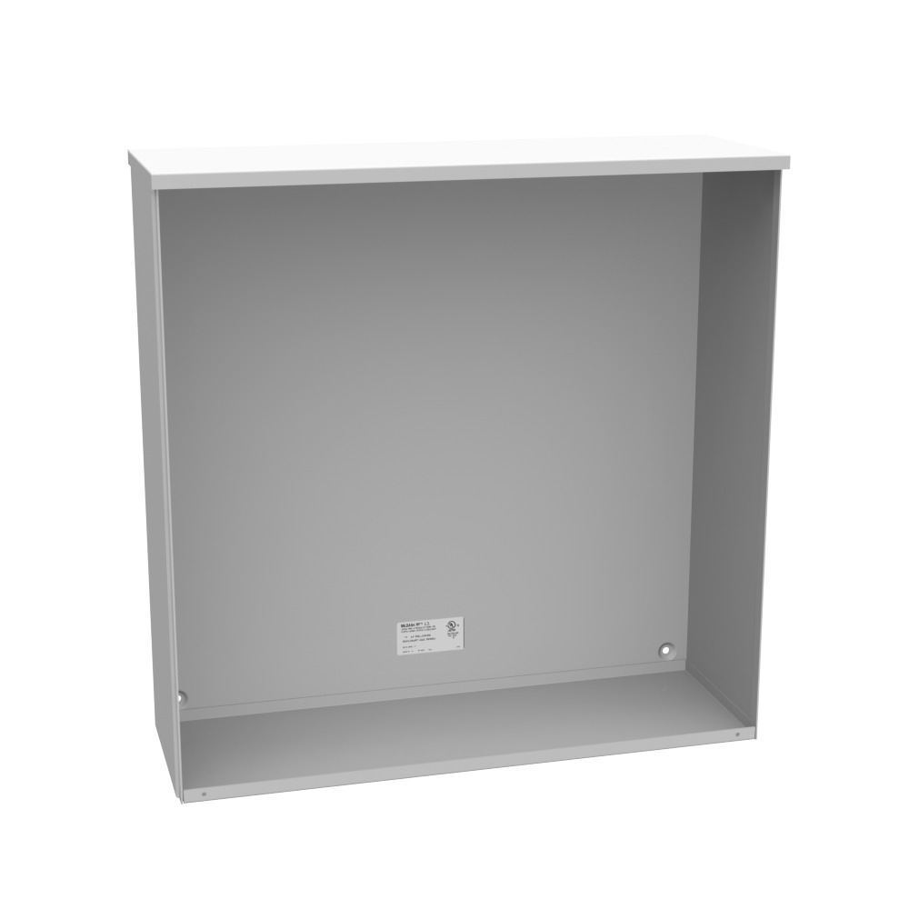 24x8x24 Screw Cover Type 3R UL Listed Steel No Knockouts ANSI 61 Gray Quad D Knockout for Lock Emboss Mounting Holes in Back