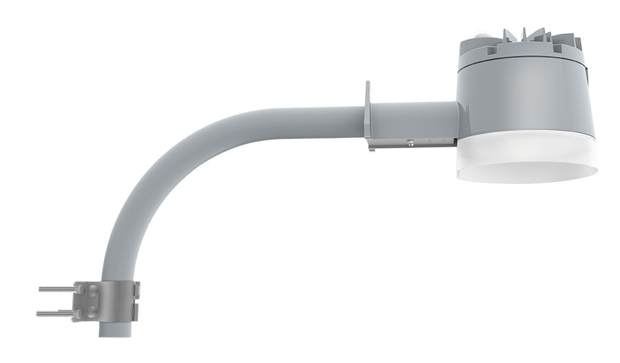 YBLED40/ARM/PCU YardBlaster XL Non-Dimmable Area Light With Standard Button Photocell, 42 W Fixture, 120 to 277 V AC, Silver Gray/Polyester Powder Coated Housing