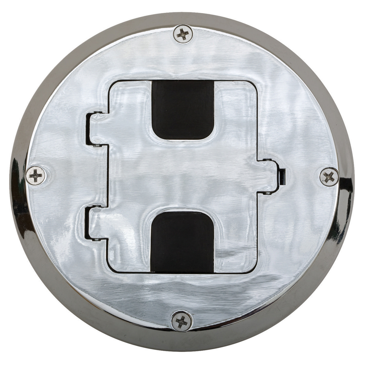 RF515CH RF515 Decorator Duplex Semi-Adjustable Standard Wood Floor Box Kit, Stamped Steel, 28 cu-in Capacity, (6) Knockouts