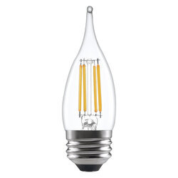 LED4B10BENTDIM927CL13YTLBL2/40756 Natural Series Dimmable Led - Decorative Lamp, 4 W, 40 W Incandescent Equivalent, E26 Lamp, B10/Bent Shape, 350 Lumens