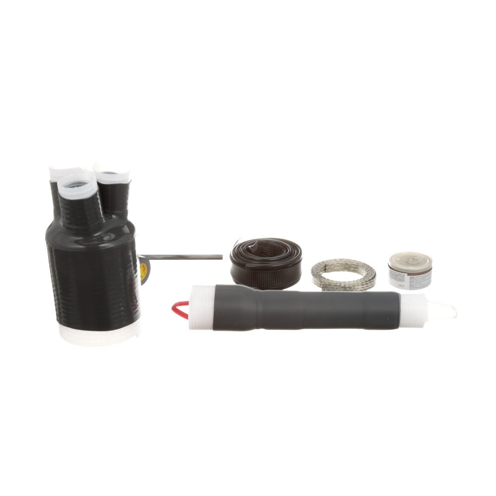 7000031627 QT-III 7600-T-3W Cold Shrink Termination Kit, For Use With 3-Conductor Copper Tape Shield Power Cable without Ground Wire, UniShield and Wire Shield Power Cable, Silicone Rubber