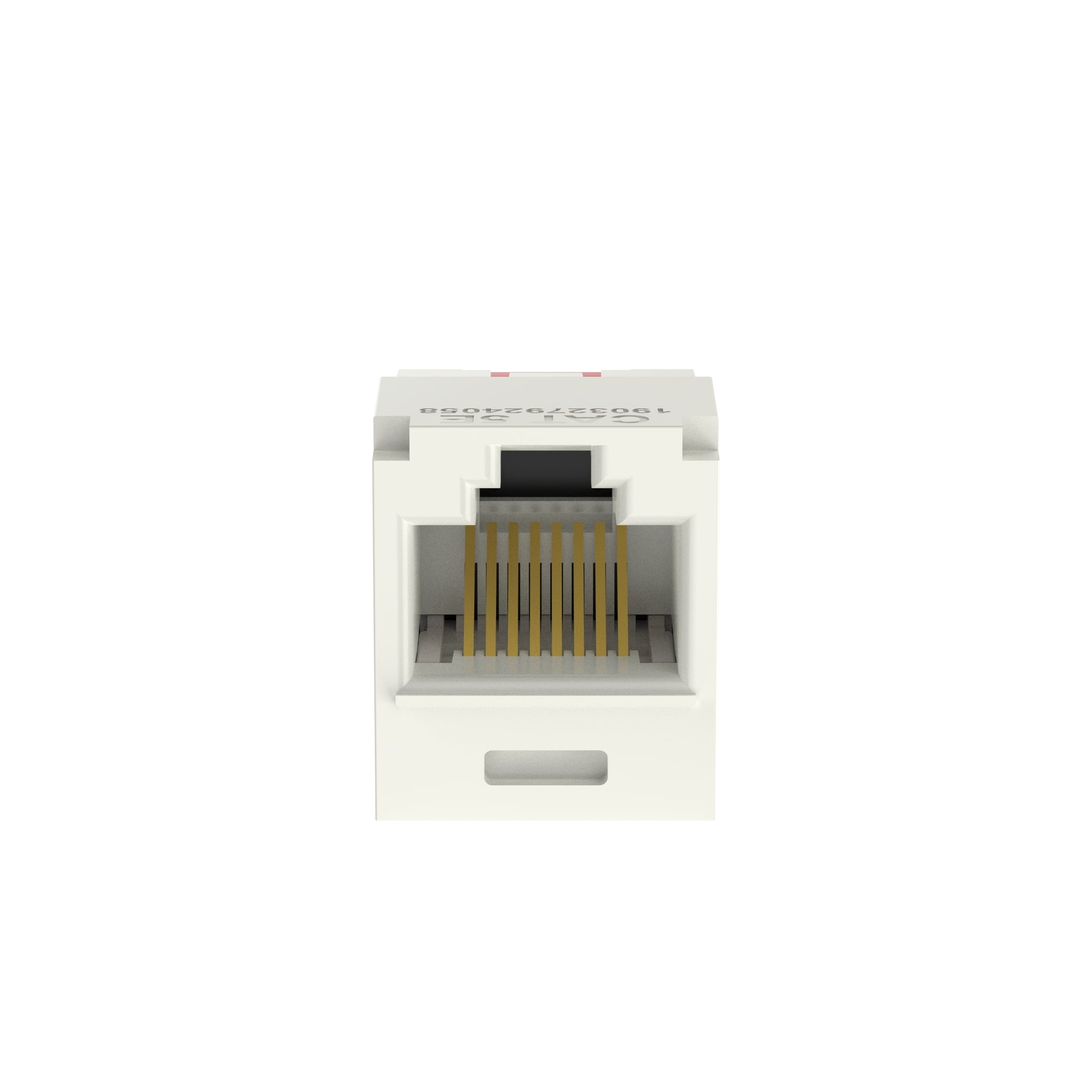 CJ5E88TGIW PanNet TX5e 8-Position 8-Wire TG Style Universal Unshielded Jack Module, Cat 5e RJ45/Mini-Com Module, Surface Mount, 1 Port, ABS/Plastic, Off-White