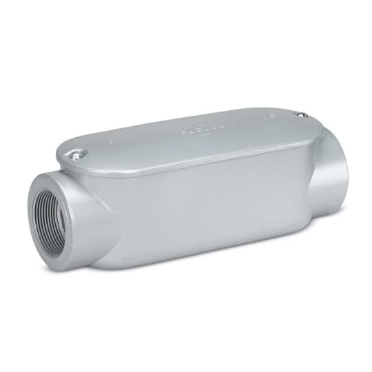 AC-9 Red Dot Type-C Conduit Body With Cover, 3-1/2 in Hub, 366 cu-in Capacity, Die Cast Aluminum, Powder Coated Urethane