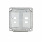 4 In. Square Crushed Corner Covers - Raised 1/2 In., Universal for1Device: 2 GFCI, 2 Duplex, or 2 Toggle (Insert Plates)