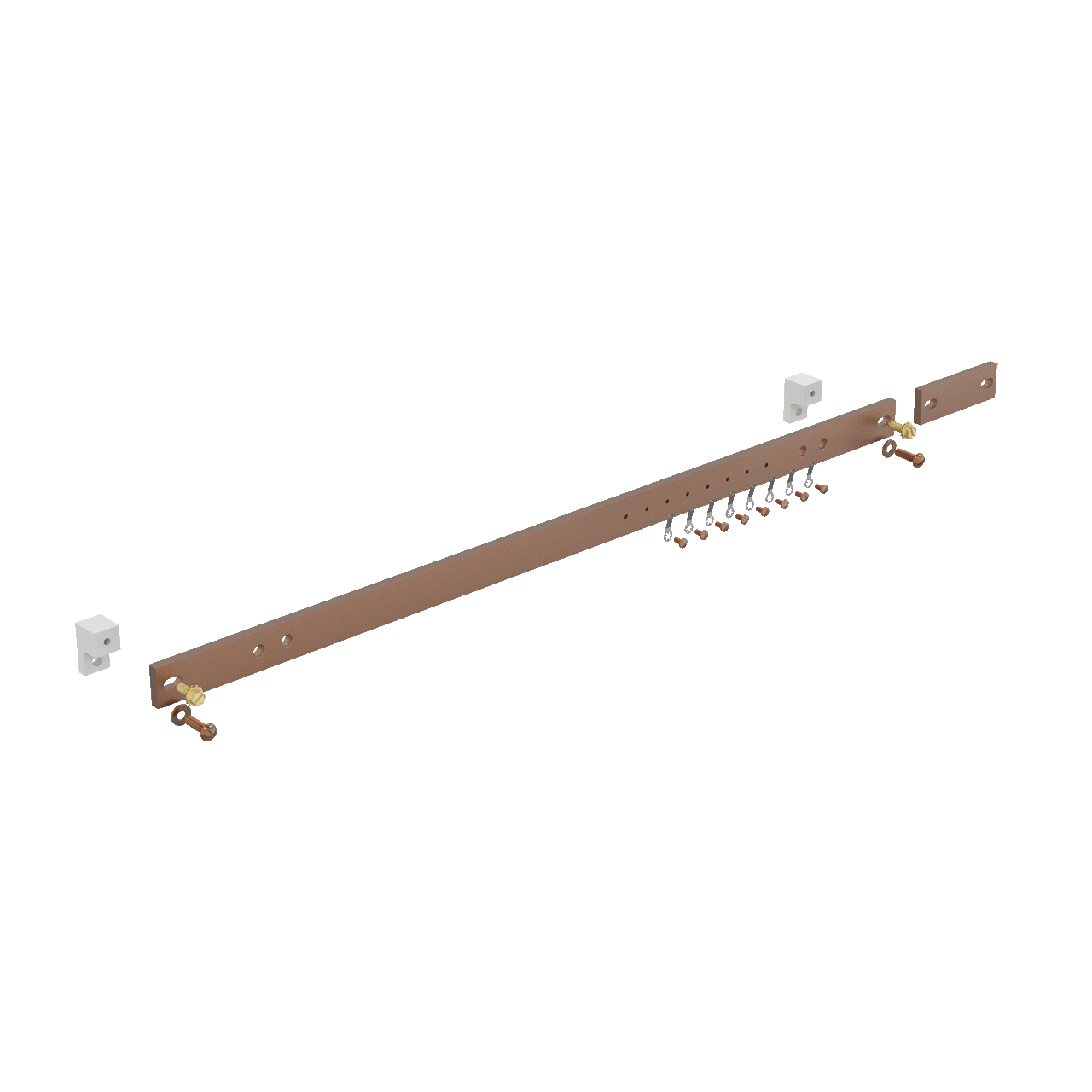 DG19 DBG Horizontal Ground Bar Kit, For Use With EIA 310-D Rated Open Frame Rack, Copper