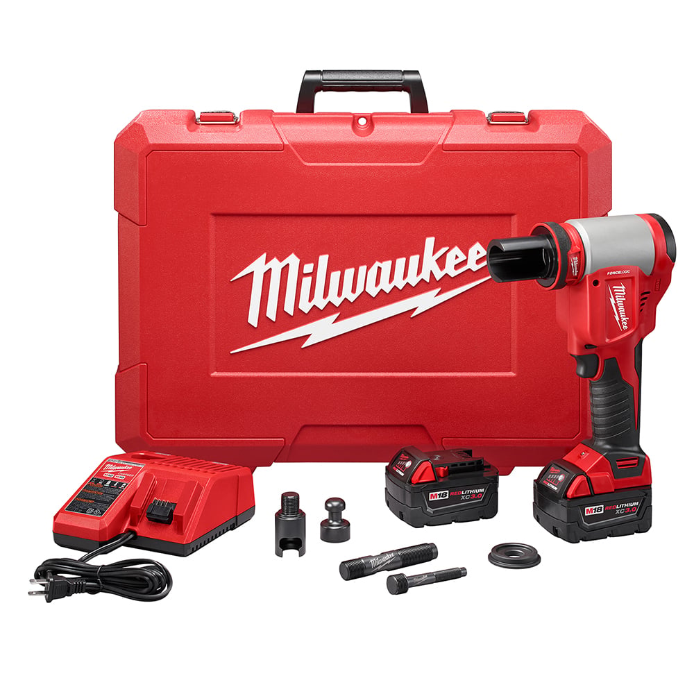 2676-20 M18 Hydraulic Knockout Tool Kit, 1/2 to 4 in Mild Steel/Stainless Steel Max Cutting, 13.63 in OAL