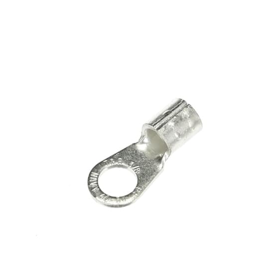 F4-38 Sta-Kon F Series Non-Insulated Ring Terminal, 4 AWG Conductor, 1.35 in L, Brazed Seam/Serrated Barrel, Copper, Metallic