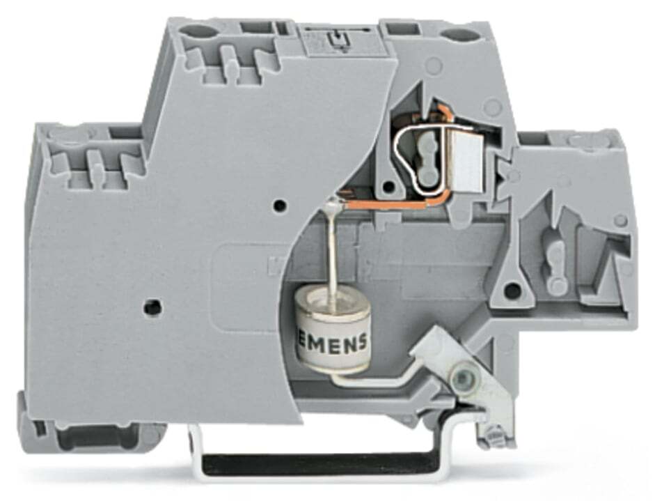 280-503/281-579 Double-Deck Component Terminal Block, 24 V AC/DC, 20 A, 28 to 14 AWG Wire, DIN Rail Mount