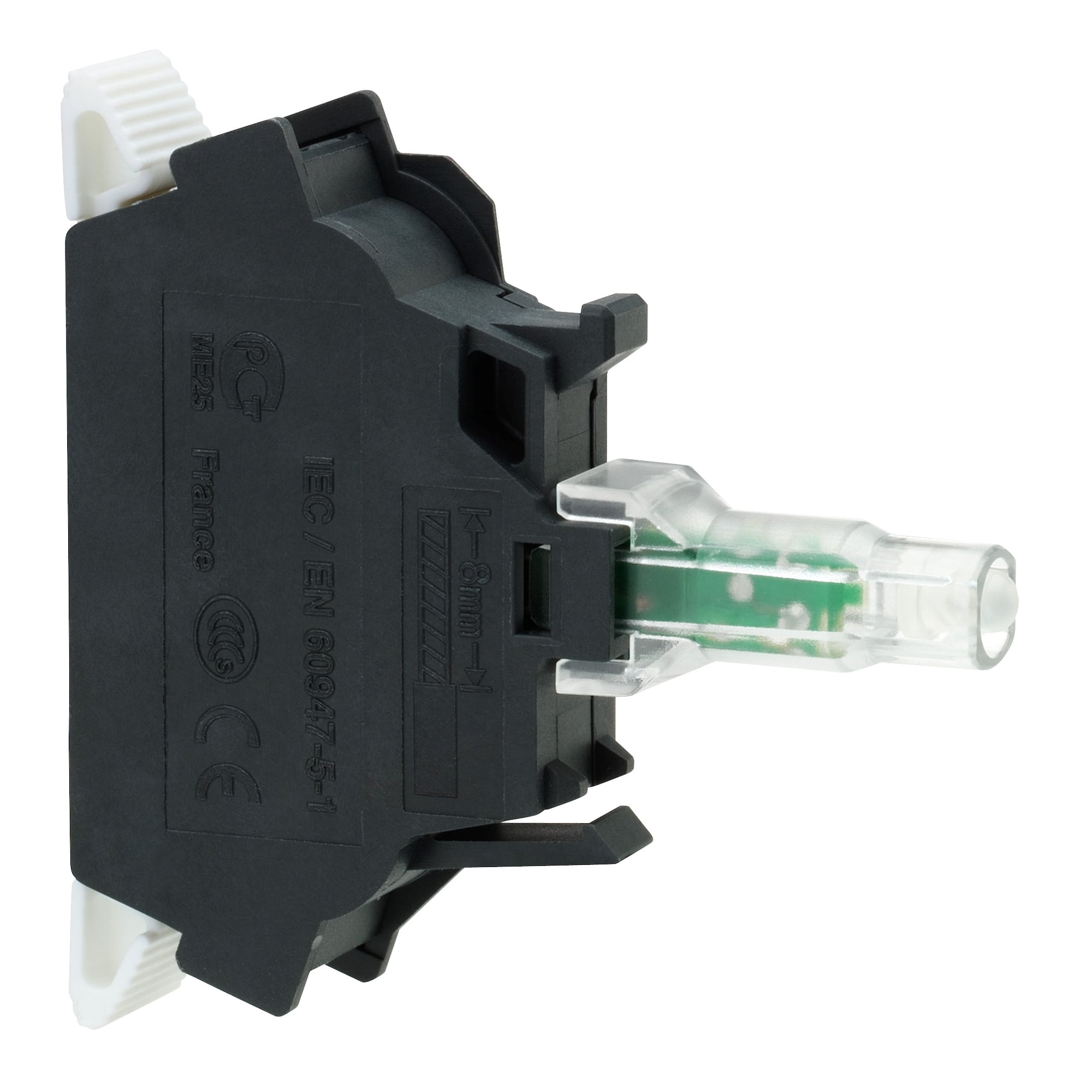 ZBVM35 Harmony Steady Signal Light Block, 22 mm, LED Lamp, 230 to 240 V AC, Spring Clamp Terminal, Green