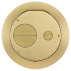 Hubbell Wiring Device Kellems, Floor Boxes, CFB2G Series, RoundFurniture Feed Cover, 6" Diameter, Brass