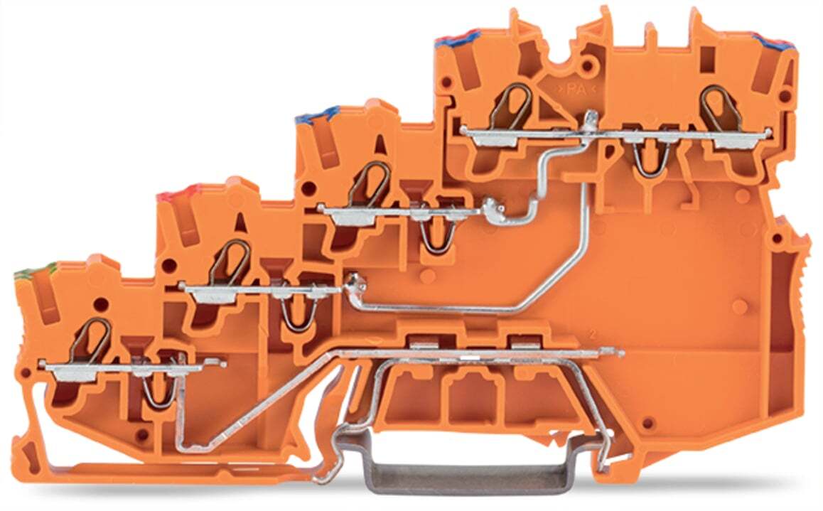 2000-5477 2000 4-Conductor Terminal Block, 2.06 in L x 0.27 in W x 3.8 in H, Polyamide