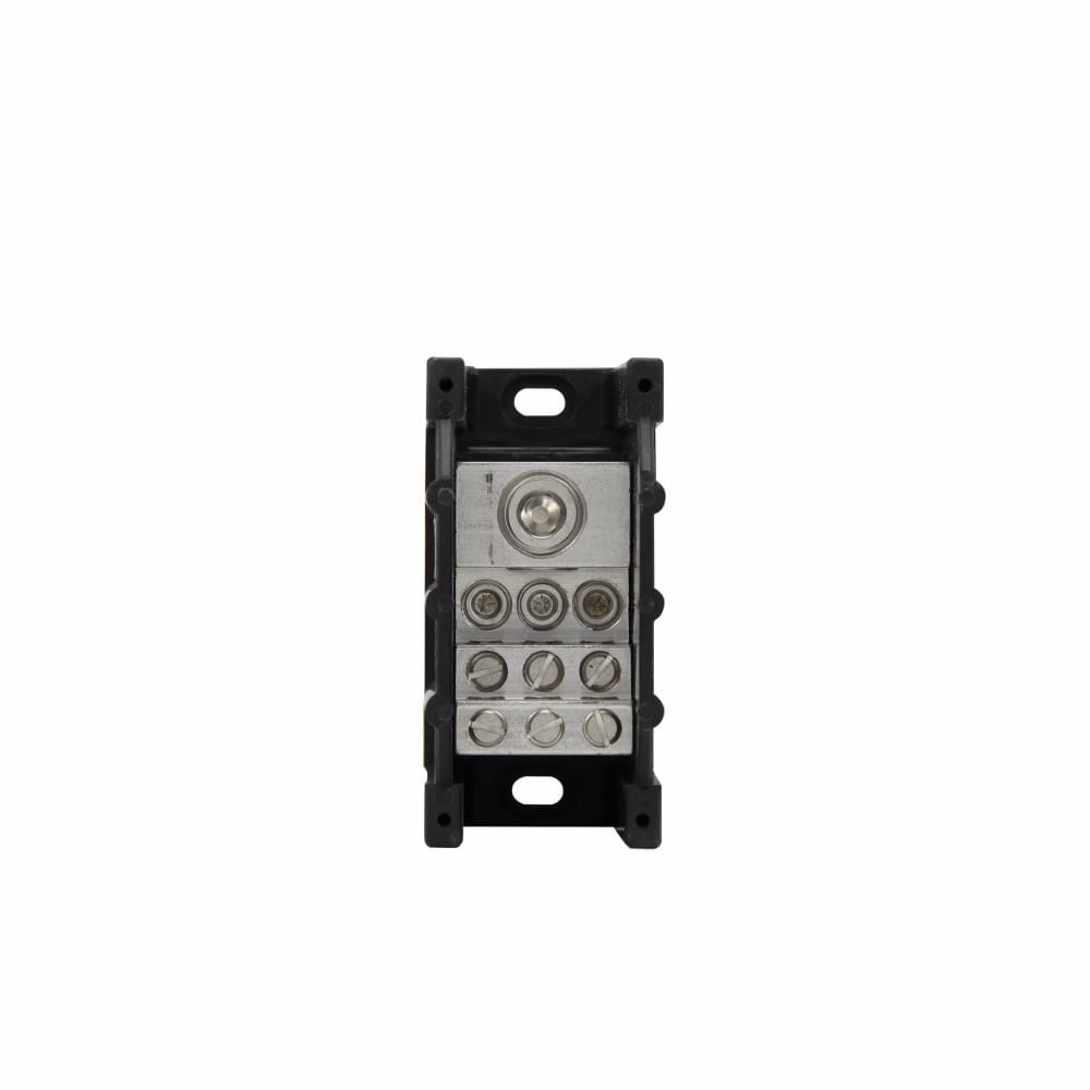 PDB371-1 Barrier High SCCR Power Distribution Block, 600 V AC/DC, 310 A, 1 Pole, 4 AWG to 350 kcmil Cu Line, (6) 12 to 2 AWG, 12 to 1/0 AWG Cu Load, 6 to 1/0 AWG, 12 to 4 AWG Wire, Aluminum/Phenolic