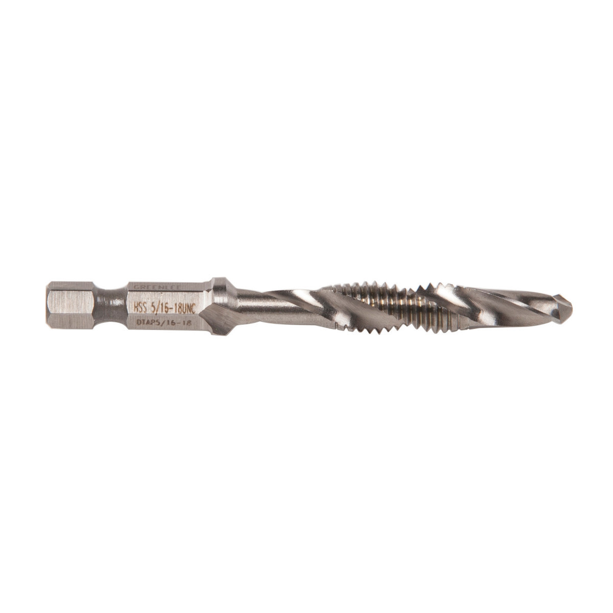 DTAP5/16-18 Quick-Change Standard Length Combination Drill and Tap, 5/16-18 NC Thread